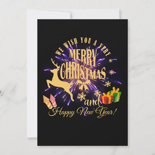 God jul Gott nytt år Inbjudningar (Framsida)