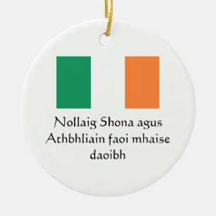 God jul Gott nytt år Irish Ornament