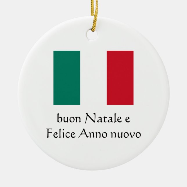 God Jul & Gott Nytt År Italienska Ornament (Framsidan)
