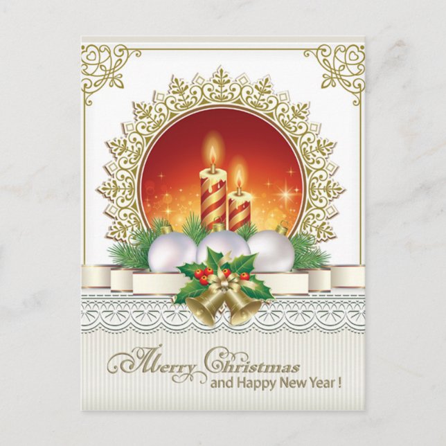 God Jul Gott Nytt År Juldekoration Vykort (Framsida)