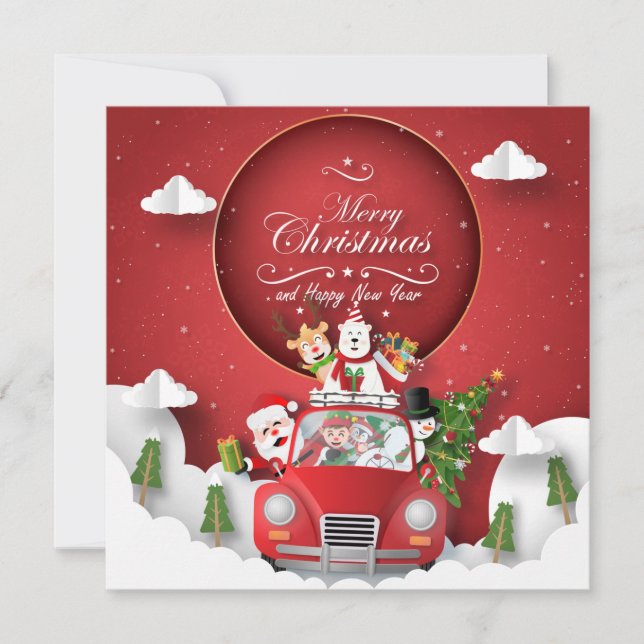 God jul/Gott nytt år Julkort (Framsida)