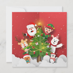 God jul/Gott nytt år Julkort