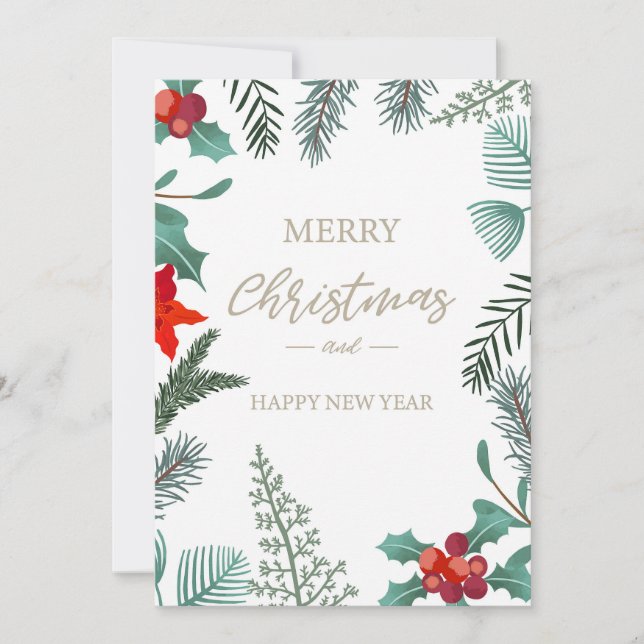 GOD JUL & GOTT NYTT ÅR JULKORT (Framsida)