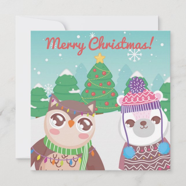 God jul/Gott nytt år Julkort (Framsida)