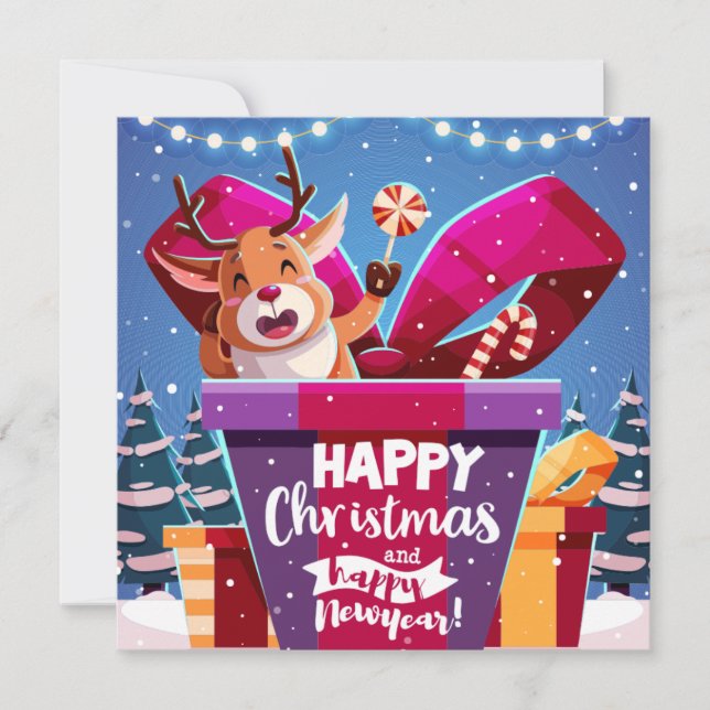 God jul/Gott nytt år Julkort (Framsida)