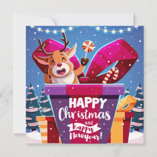 God jul/Gott nytt år Julkort