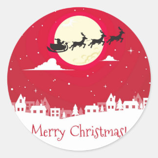 god jul gott nytt år-klistermärken runt klistermärke