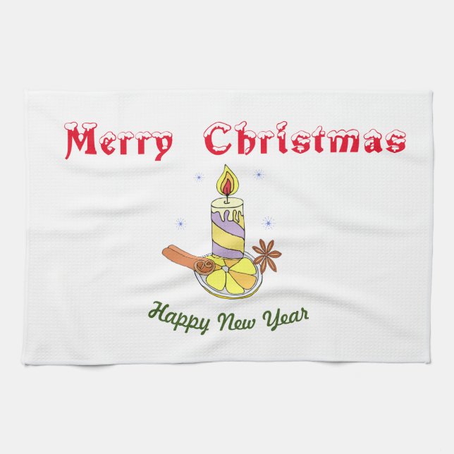 God jul Gott nytt år Kökshandduk (Horisontell)