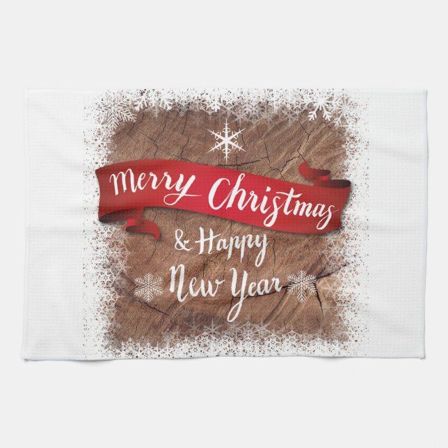 GOD JUL & GOTT NYTT ÅR KÖKSHANDDUK (Horisontell)