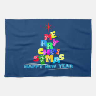 God jul Gott nytt år Kökshandduk