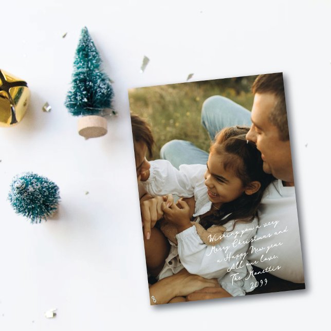 God Jul Gott Nytt År Ledig Handskriven  Julkort (Skapare uppladdad)