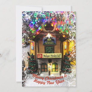 God jul & Gott nytt år Lemax-kort Julkort