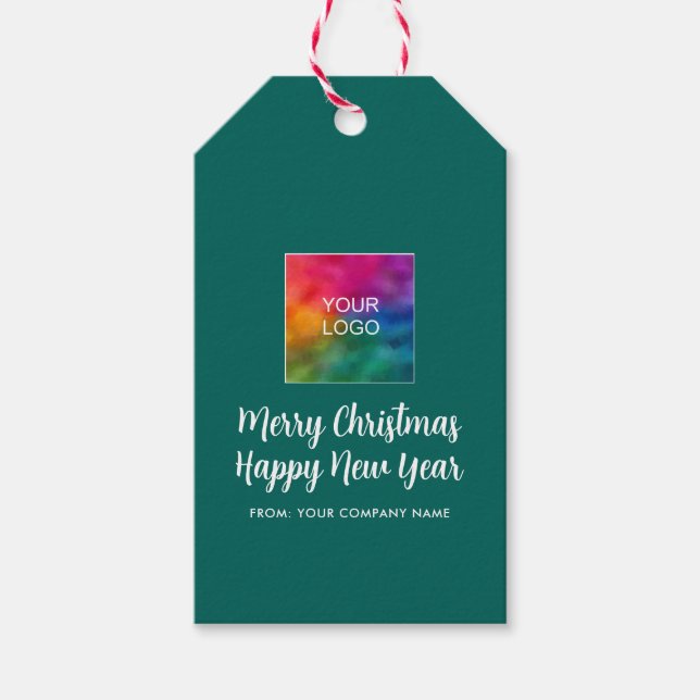 God jul Gott nytt år Logotyp Calligraphy Presentetikett (Framsidan)