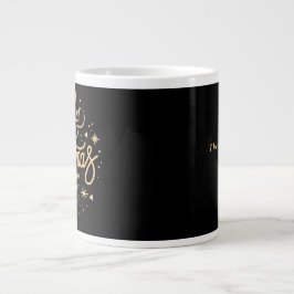 God jul Gott nytt år Modern Black & Guld Jumbo Mugg