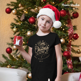 God jul Gott nytt år Modern Black & Guld T Shirt