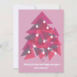 God jul gott nytt år moderna rosa inbjudningar