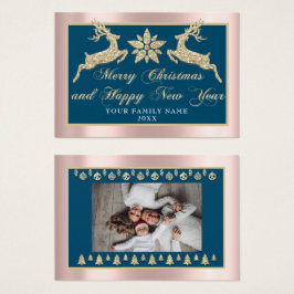 God jul Gott nytt år Namn fotofoto Ram Visitkort