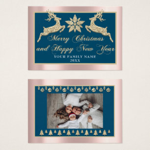 God jul Gott nytt år Namn fotofoto Ram Visitkort
