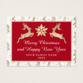 God jul Gott nytt år Namn Rustic Visitkort