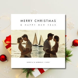 God jul Gott nytt år Nautical Photo Julkort