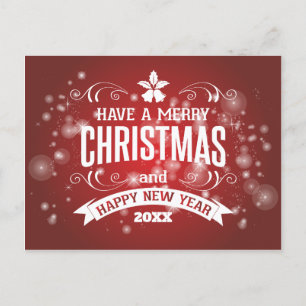 God jul & Gott nytt år Personlig Wish Helg Vykort