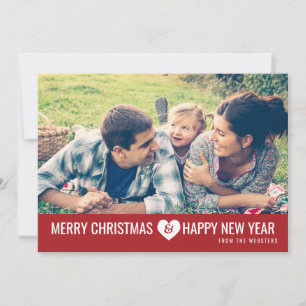 God jul & Gott nytt år Photo Hälsning Julkort