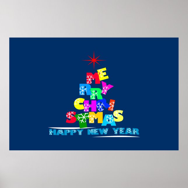 God jul Gott nytt år Poster (Framsidan)