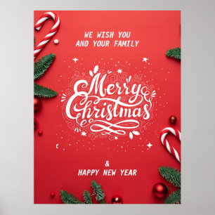GOD JUL & GOTT NYTT ÅR POSTER