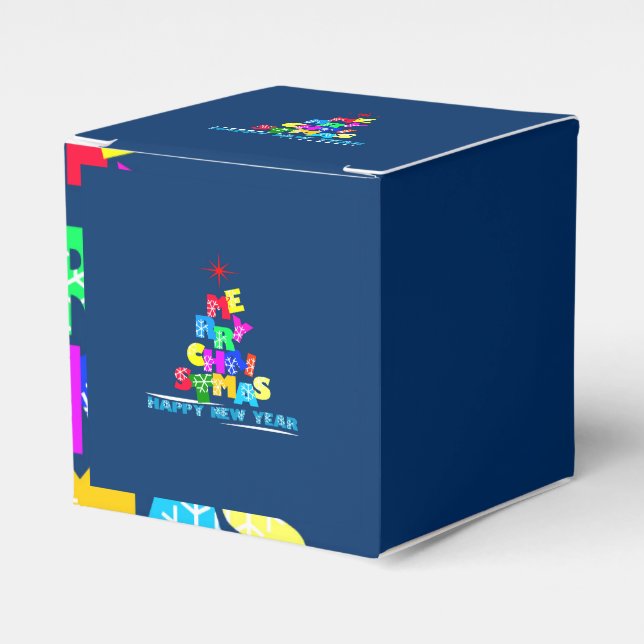 God jul Gott nytt år Presentaskar (Framsidan Sidan)