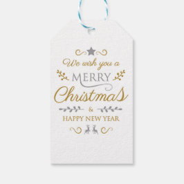 GOD JUL & GOTT NYTT ÅR PRESENTETIKETT