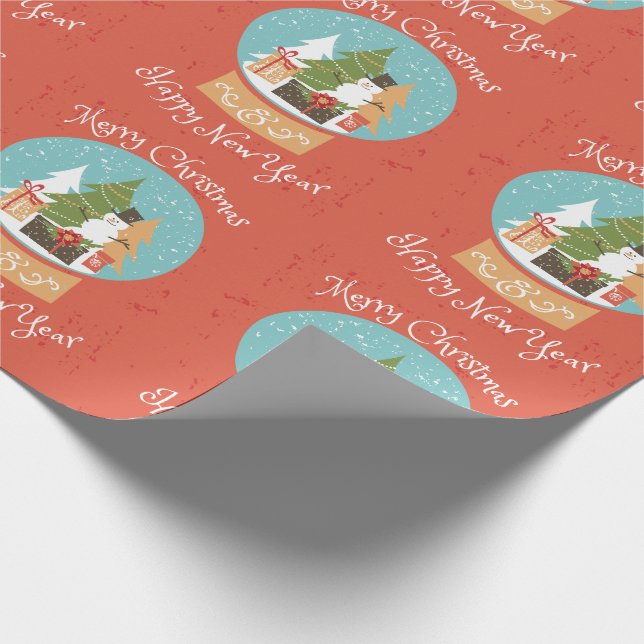 God jul Gott nytt år Presentpapper (Hörn)