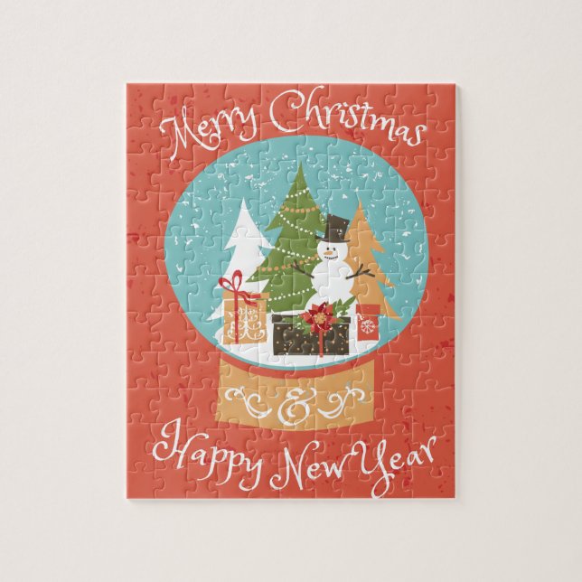 God jul Gott nytt år Pussel (Vertikal)