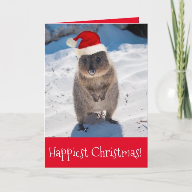 God jul & Gott nytt år Quokka Beach Red Kort (Framsida)
