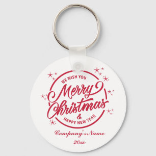 God Jul & Gott Nytt År, Röd Typografi Nyckelring