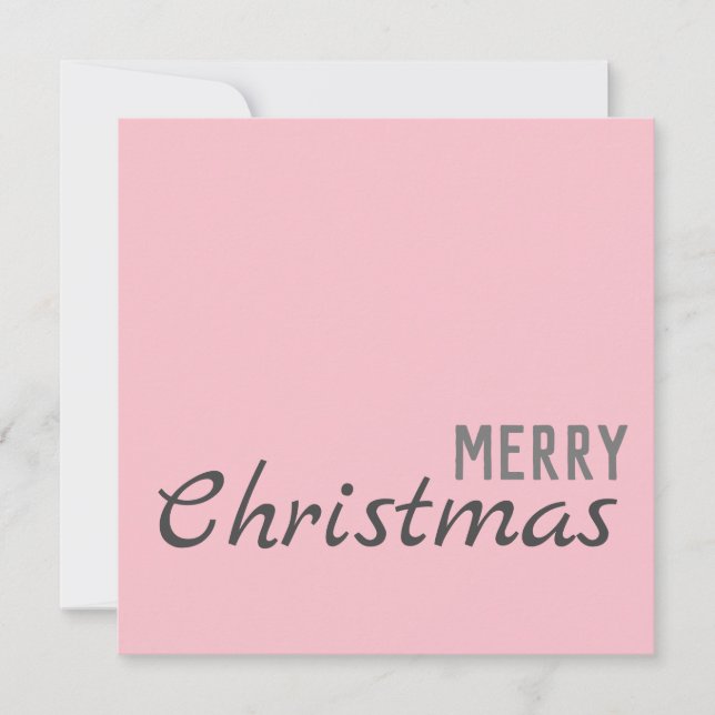 God jul Gott nytt år Rosa Helgdag Card Kort (Framsida)
