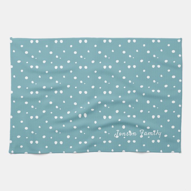 God jul & Gott nytt år Rustic Snö Kökshandduk (Horisontell)