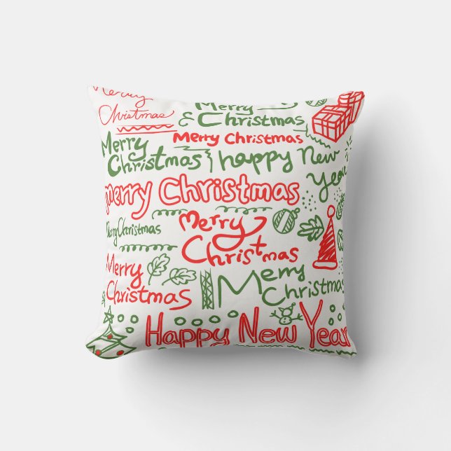 God jul & Gott nytt år Semesterkudde Kudde (Framsida)