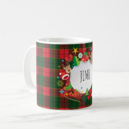 God jul & gott nytt år! Skottland mönster Kaffemugg
