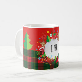 God jul & gott nytt år! Skottland mönster Kaffemugg