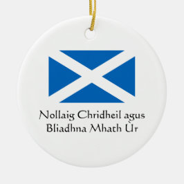 God Jul Gott Nytt År Skottland Prydnad Julgransprydnad Keramik
