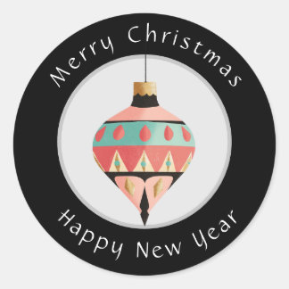 God jul & Gott nytt år Sticker Runt Klistermärke