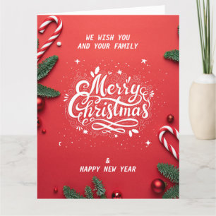 GOD JUL & GOTT NYTT ÅR TACK KORT