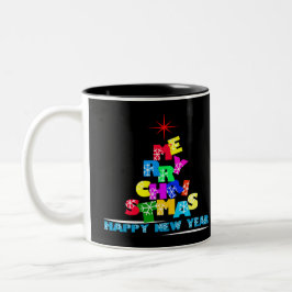 God jul Gott nytt år Två-Tonad Mugg