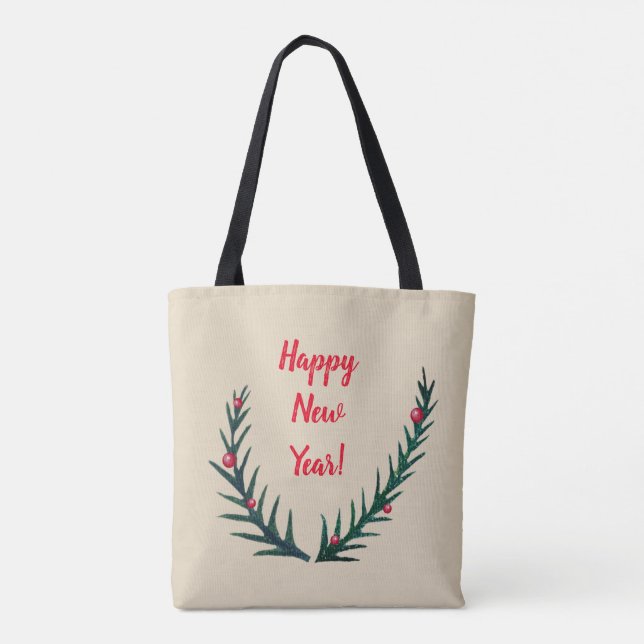God jul, Gott nytt år Tygkasse (Baksida)