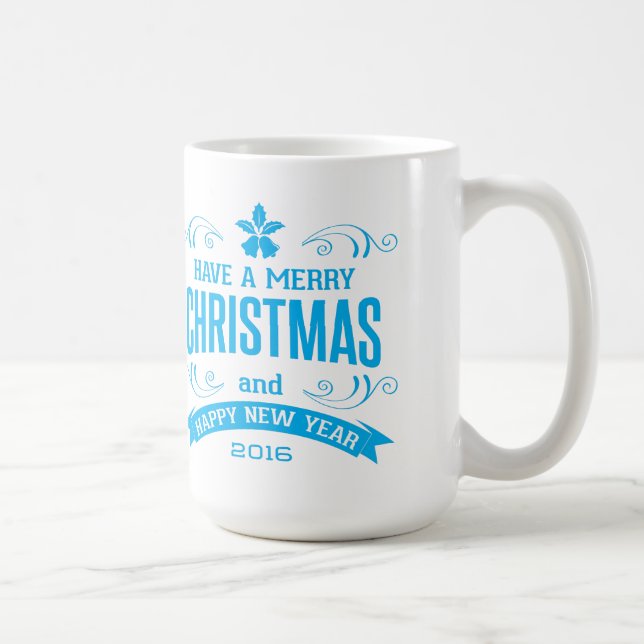 God jul Gott nytt år Typografi Kaffemugg (Höger)