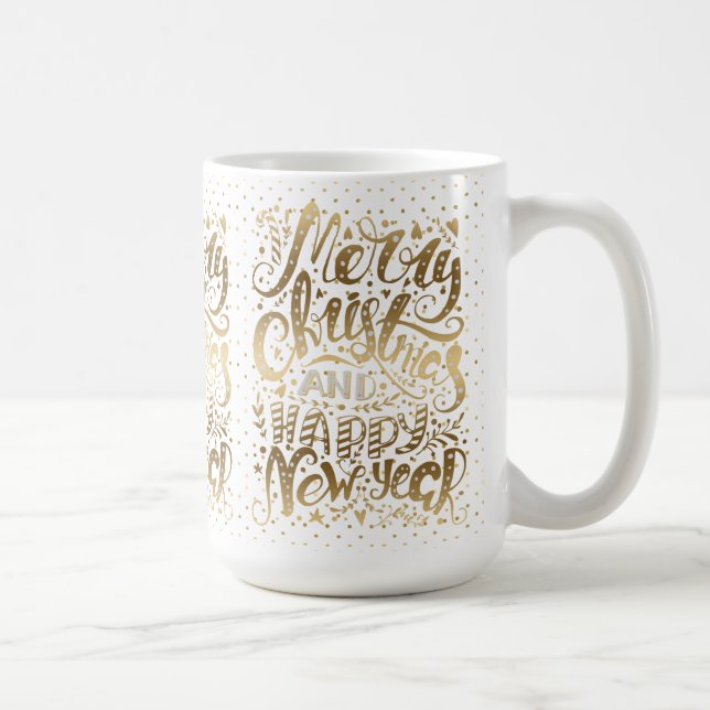 God jul Gott nytt år Typografi Kaffemugg (Höger)