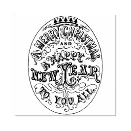 God jul Gott nytt år Vintage Typografi Stämpel