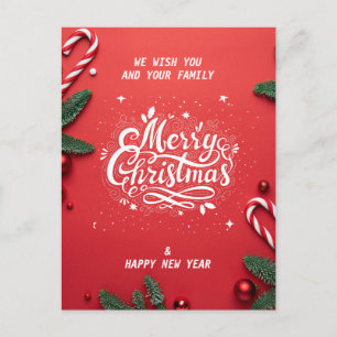 God jul & gott nytt år vykort