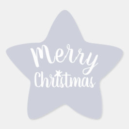 God Jul Grå Stjärnformat Klistermärke