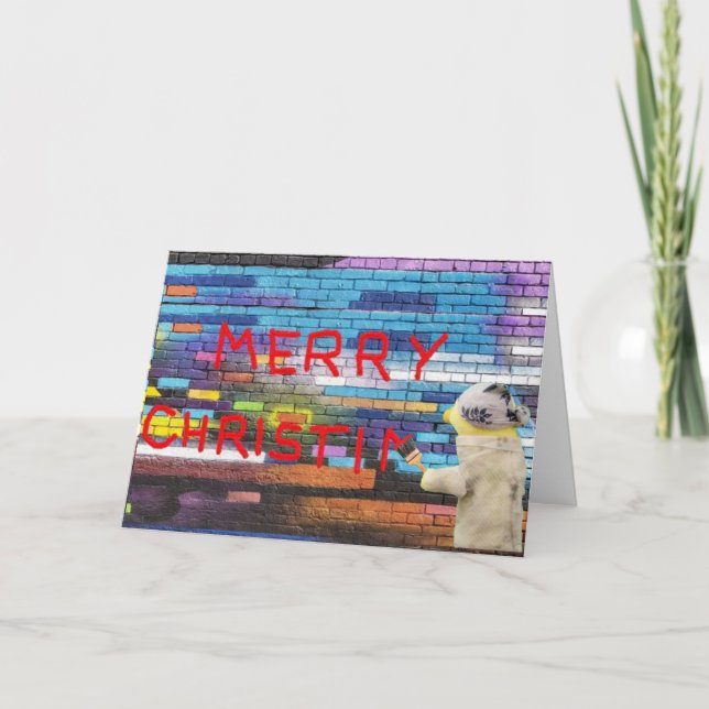 God jul Graffiti julkort Meddelande (Framsida)